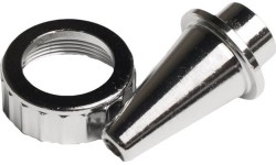 Metal sandblaster nozzle and clamping ring