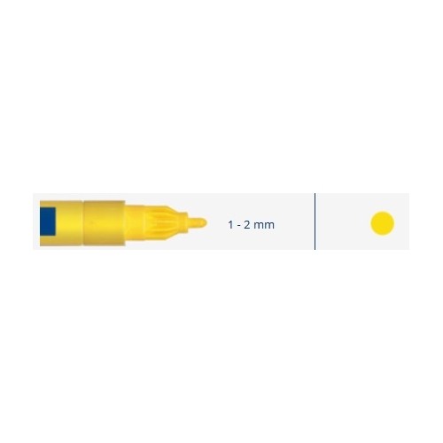 Markeris, pramoninis 1-2mm 3ml -  Geltona 