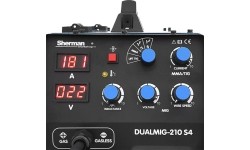 Inverter welder DUALMIG 210 S4 with wheels and cylinder shelf