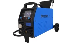 MIG 200 SMART inverter welder with wheels and cylinder shelf