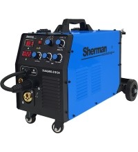 Inverter welder DUALMIG 210 S4 with wheels and cylinder shelf