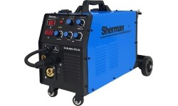 Inverter welder DUALMIG 210 S4 with wheels and cylinder shelf