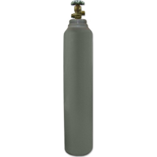 Gas cylinder (filled with CO₂ gas) with a settling tube for filling SodaStream cylinders