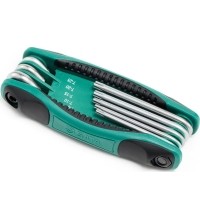 Sulankstomų TORX raktų rinkinys 8vnt. (TT9-T40) su kiauryme