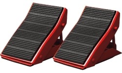 Safety wheel chocks with rubber mat 2pcs