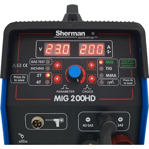 Sherman MIG 200HD synchronous inverter welder