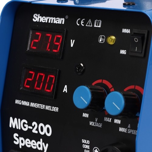 Inverterinis suvirinimo aparatas Sherman MIG 200 Speedy