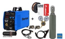 Inverter welder Sherman MIG 200 Speedy (machine + gas cylinder CO2 5L + gas reducer + wire + other)