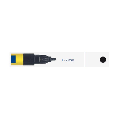 Markeris, pramoninis 1-2mm 3ml -  Juoda 