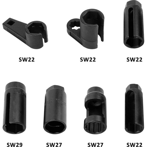 1/2" Dr. Oxygen sensor socket set 7pcs