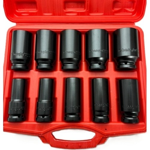 3/4" Prailgintų smūginių galvučių rinkinys (19-41mm) 10vnt.