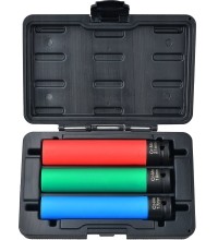 1/2'' Prailgintų smūginių galvučių rato raktams rinkinys 3vnt. L150mm