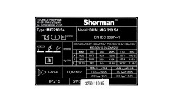 Inverterinis suvirinimo aparatas Sherman DUALMIG 210 S4