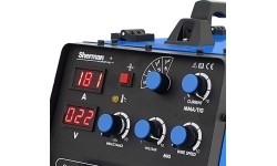 Inverter welder DUALMIG 210 S4 with wheels and cylinder shelf