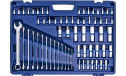 1/4" + 3/8" + 1/2" Galvučių ir raktų rinkinys 218vnt.