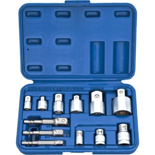 1/4" + 3/8" + 1/2" + 3/4" Adapterių rinkinys 12vnt.