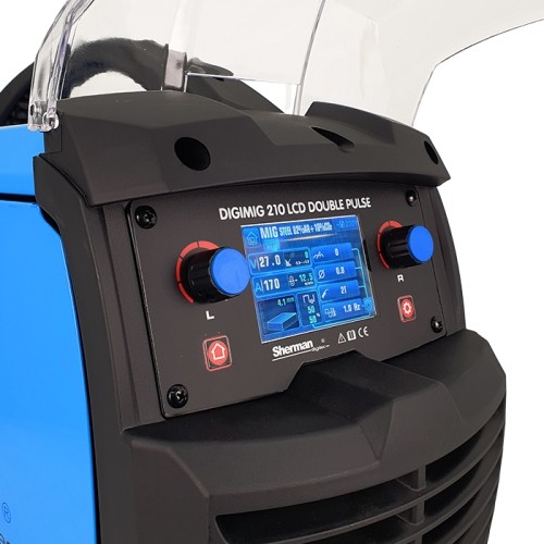 Sinerginis inverterinis suvirinimo aparatas DIGIMIG 210 LCD DOUBLE PULSE