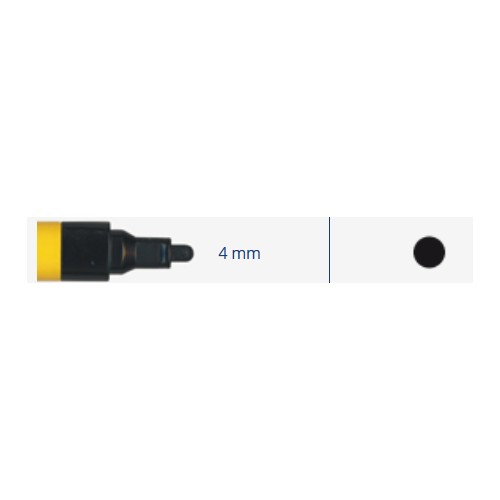 Markeris, pramoninis 4mm, 8ml, 1vnt -  Juoda 