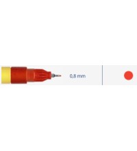 Marker, industrial, extra fine 0.8mm, 3ml, 1pc -  Raudona 