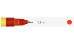Marker, industrial, extra fine 0.8mm, 3ml, 1pc -  Raudona 