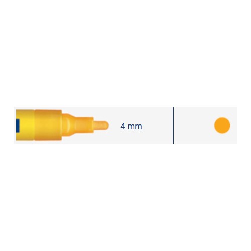 Marker, wipeable 4mm, 8ml, 1pc -  Oranžinė 