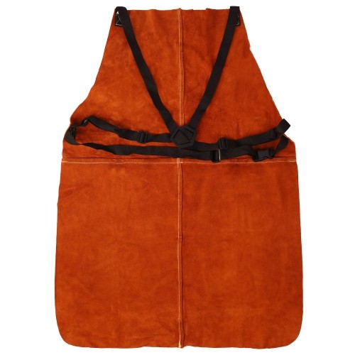 Welding apron, leather, orange