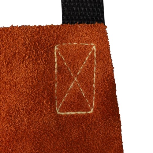Welding apron, leather, orange