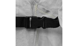 Welding apron, white, leather
