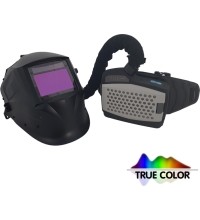 Suvirintojo skydelis Sherman-profi V4, TRUE COLOR, savaime tamsėjantis, su PAPR oro tiekimo sistema