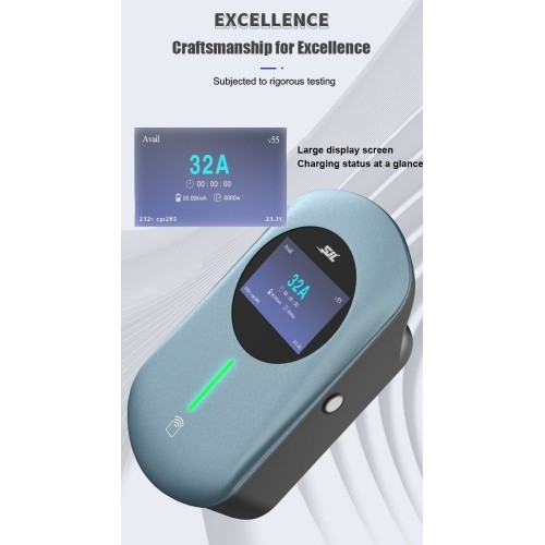 EV įkrovimo stotelė 22kW 32A TYPE2 WiFi BT
