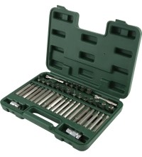 Keičiamų antgalių rinkinys (IMBUS, TORX,SPLINE) 42vnt