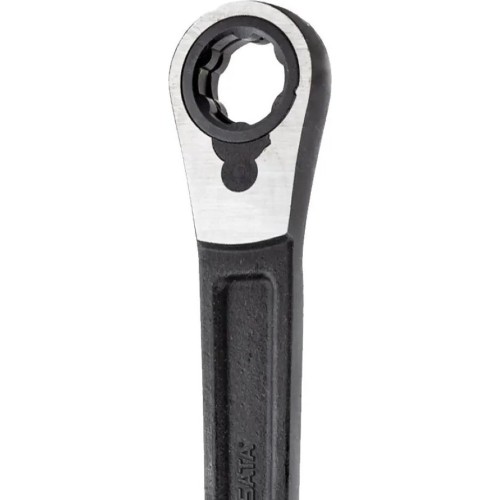 Adjustable wrench pass-thru socket set 11pcs (10-19mm) black