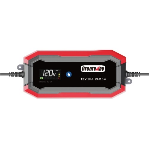 Įkroviklis akumuliatoriui automatinis LCD 12/24V 10A 240Ah