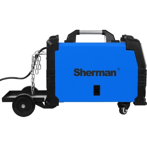 Inverter welder DUALMIG 210 S4 with wheels and cylinder shelf