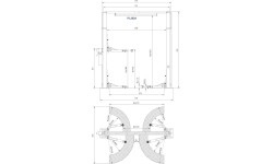 Hidraulinis dviejų kolonų keltuvas su mechaniniais saugumo fiksatoriais, 4.0t - 4.0t, 220V
