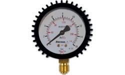 Slėgio matuoklis ⌀ 63 mm, skirtas TURBO argono/CO₂ reduktoriui (MIX) - Darbinis 16 barų