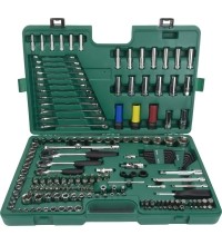 1/4'' + 3/8'' + 1/2'' Galvučių ir raktų rinkinys 190vnt. 6-kampės