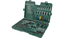 1/4'' + 3/8'' + 1/2'' Galvučių ir raktų rinkinys 190vnt. 6-kampės