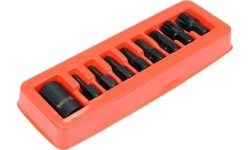1/2" Galvučių smūginių su antgaliais rinkinys (SPLINE) (9vnt)