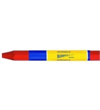 Kreidelė su etikete, Ø12mm, 120mm, 1vnt -  Raudona 