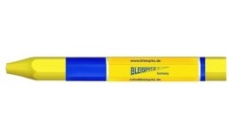 Kreidelė su etikete, Ø12mm, 120mm, 1vnt -  Geltona 