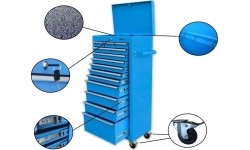 Tool trolley No 7 14 drawers, blue