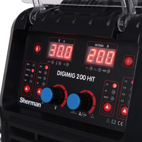 Sinerginis suvirinimo aparatas Sherman DIGIMIG 200 HIT su važiuokle bei vieta dujų balionui