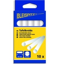 Kreidelės, baltos, apvalios Ø10mm x 80mm, 10vnt