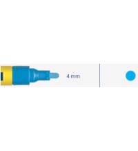 Markeris, nuvalomas 4mm, 8ml, 1vnt -  Mėlyna 