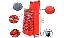 Tool trolley No 7 14 drawers, red