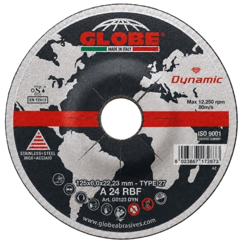 Cutting disc Globe 125x22.2 Dynamic, steell and stainless steel - 6.0 mm