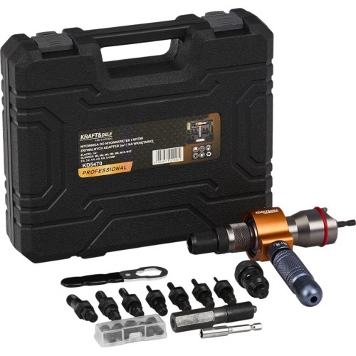 Riveter drill adapter 3in1 with heads M3-M12 set