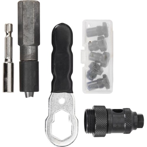 Riveter drill adapter 3in1 with heads M3-M12 set