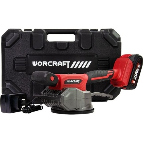 Akumuliatorinis vibracinis įrankis plytelėms su plastikine dėže WORCRAFT 20V 2.0Ah